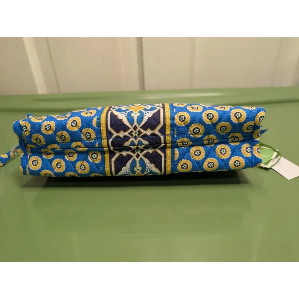 Vera Bradley Riviera Blue Small Bow Zip Cosmetic Bag Retired 2008